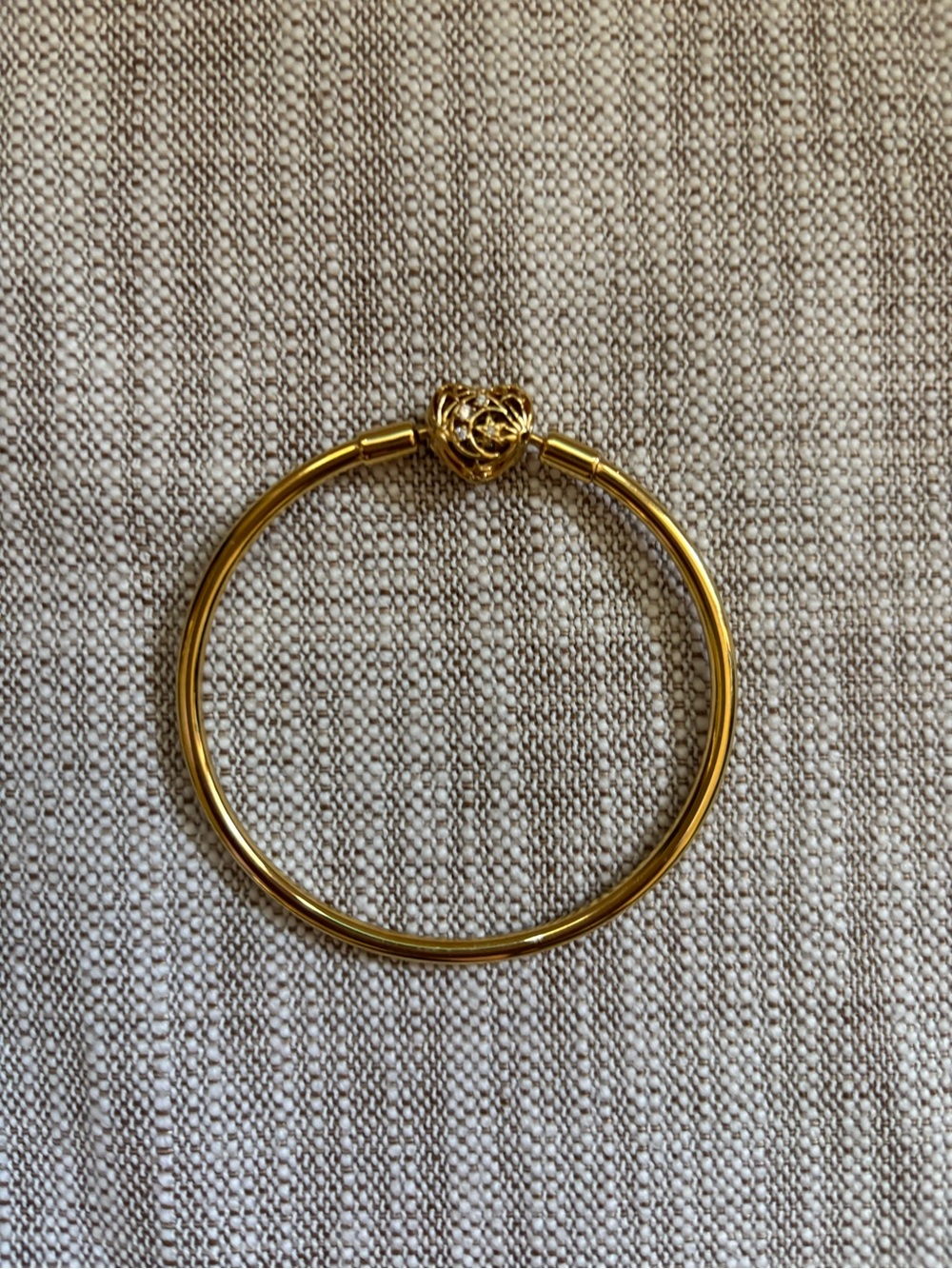 Pandora 14k Gold Plated Celestial Heart Clasp Bangle